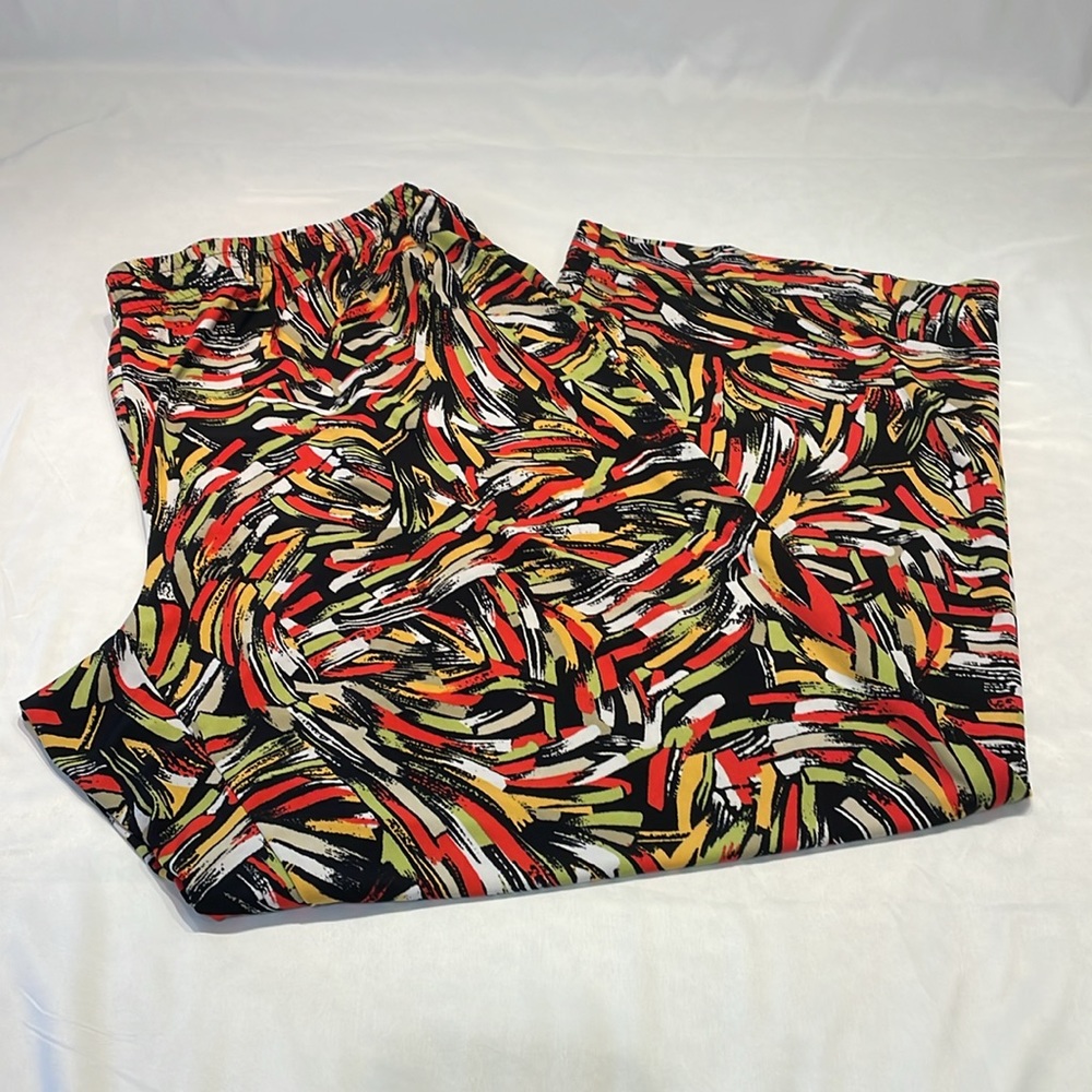 Premise Easy Pants Stretch Women 3X Techno Rave Festival Flowy Artsy Groovy Bold - Picture 3 of 7